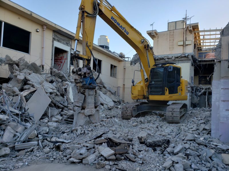 旧疋島クリニック 解体の様子